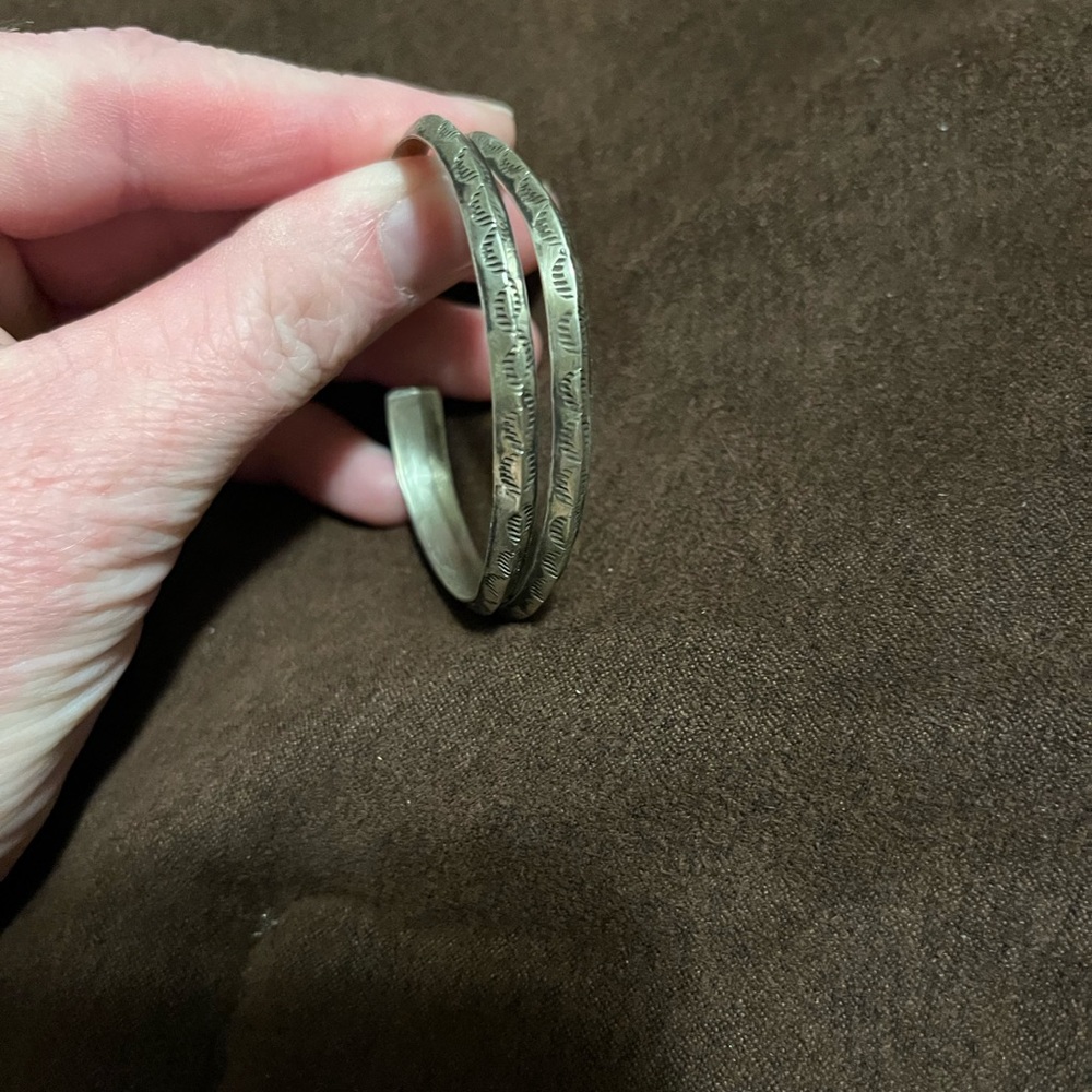 Sterling stamped hoops